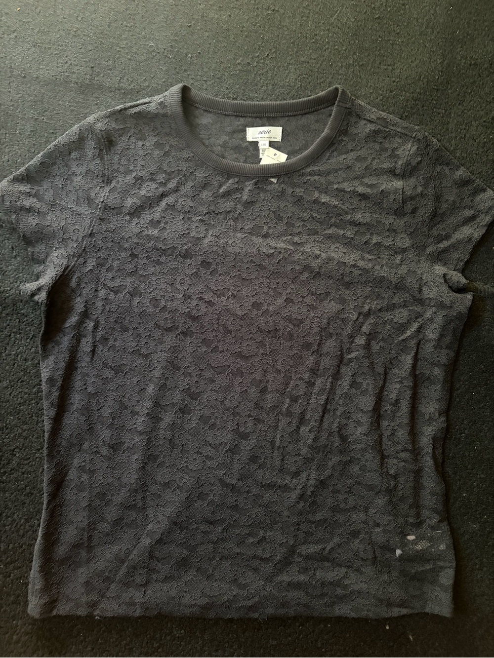 aerie Lace  Short Sleeve Tee